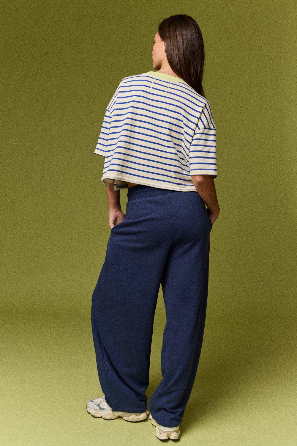 PT20081 Henley neck s/s stripe top