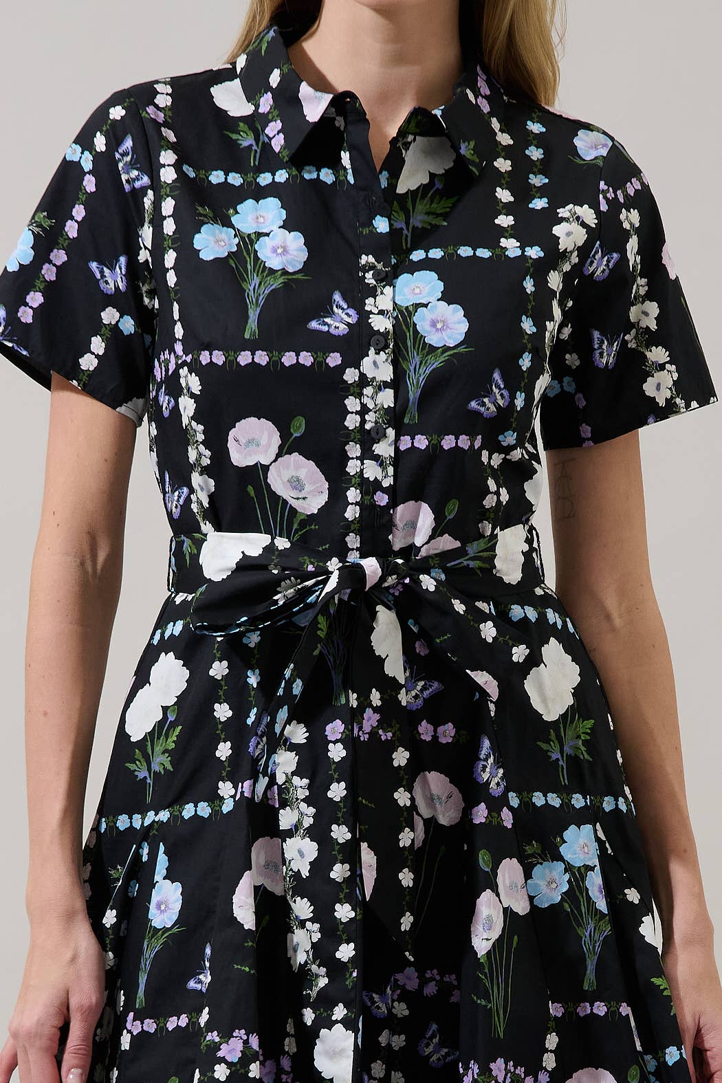 Trevis Floral Chellie Shift Mini Dress