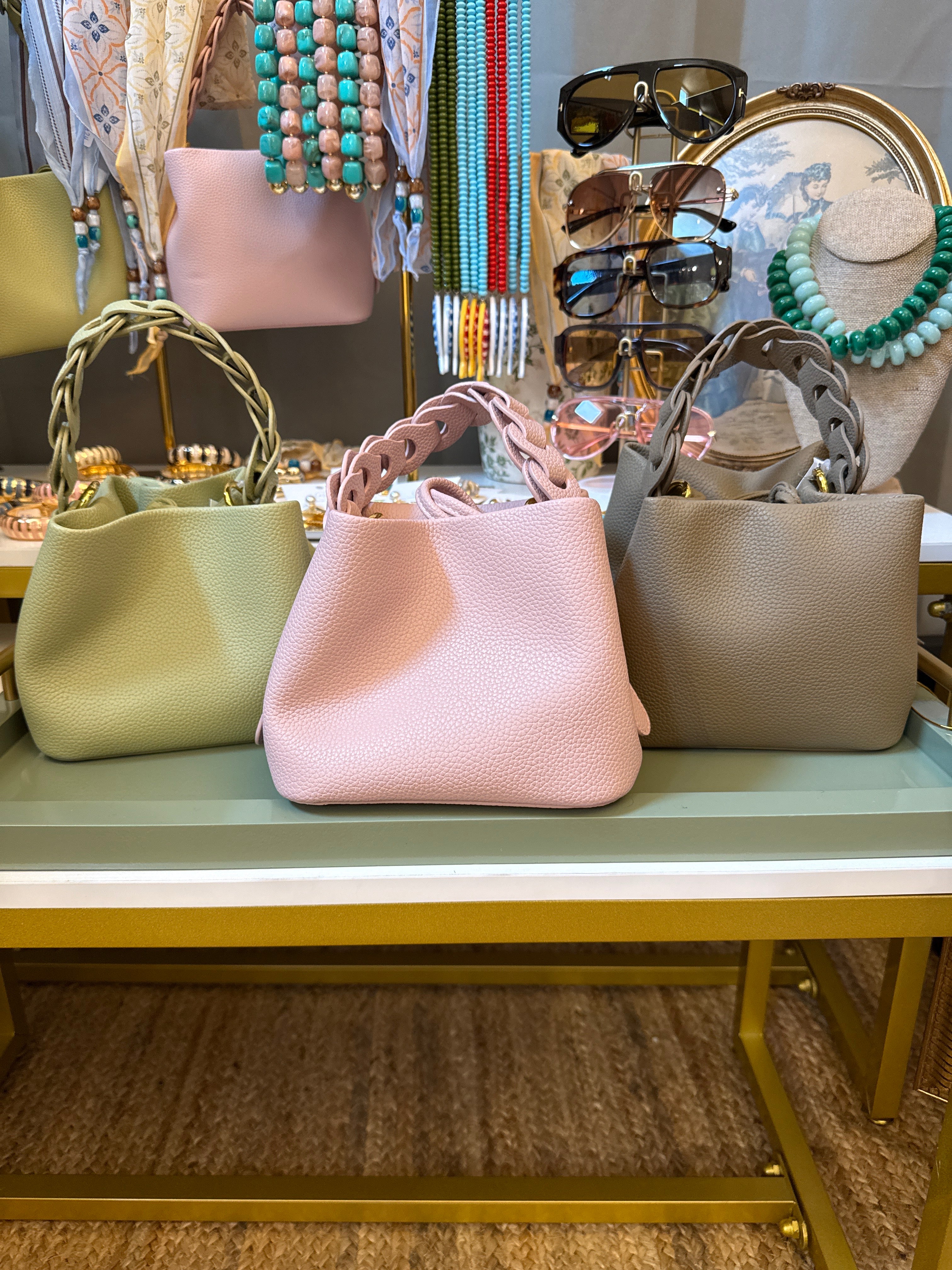 3 Diff Colors - Pouch Purse w/Two Straps