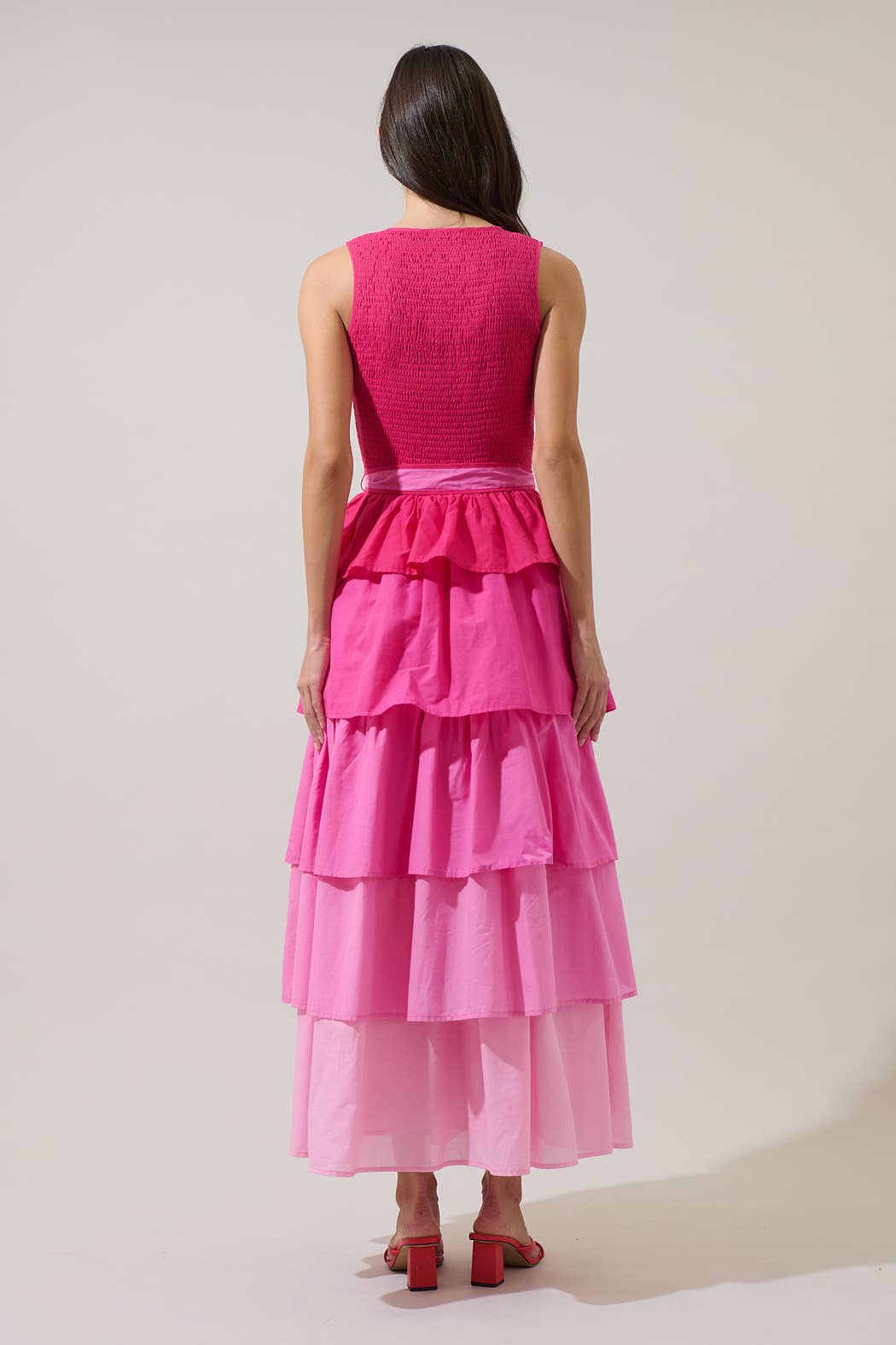 Zoria Smocked Tiered Maxi Dress