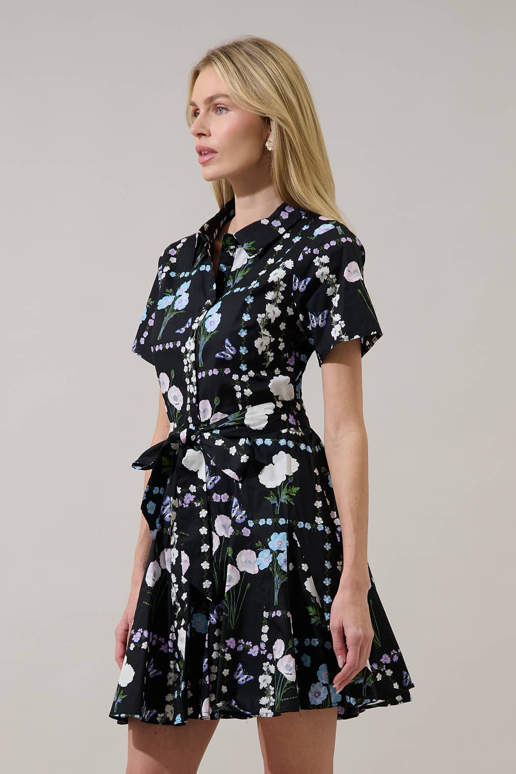 Trevis Floral Chellie Shift Mini Dress