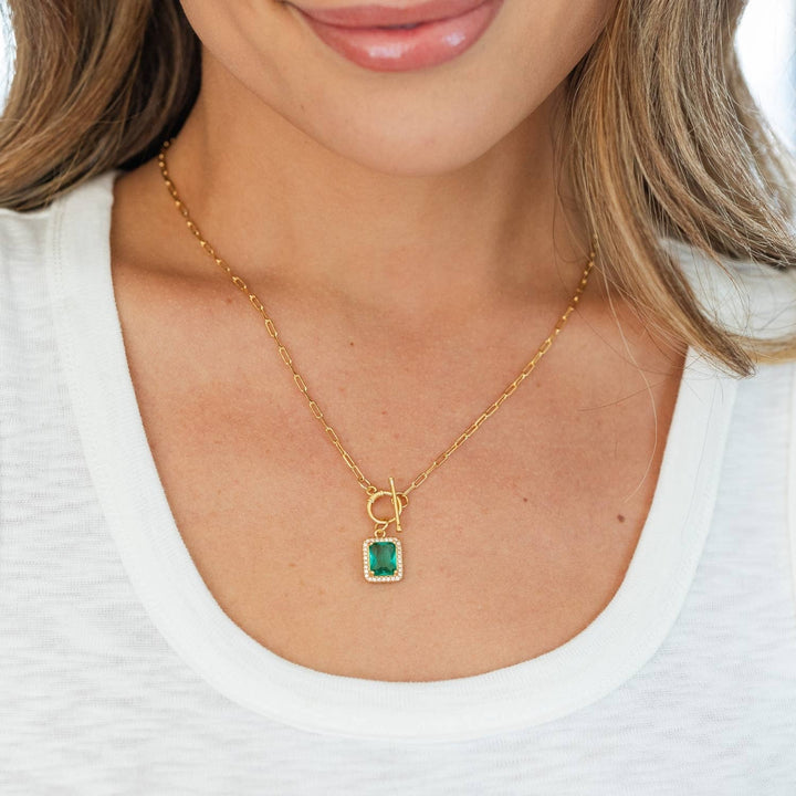 SALE - Elegant Pendant Toggle Necklace