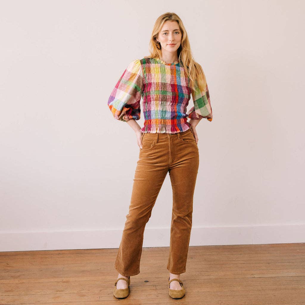 Harbor Plaid Hali Top