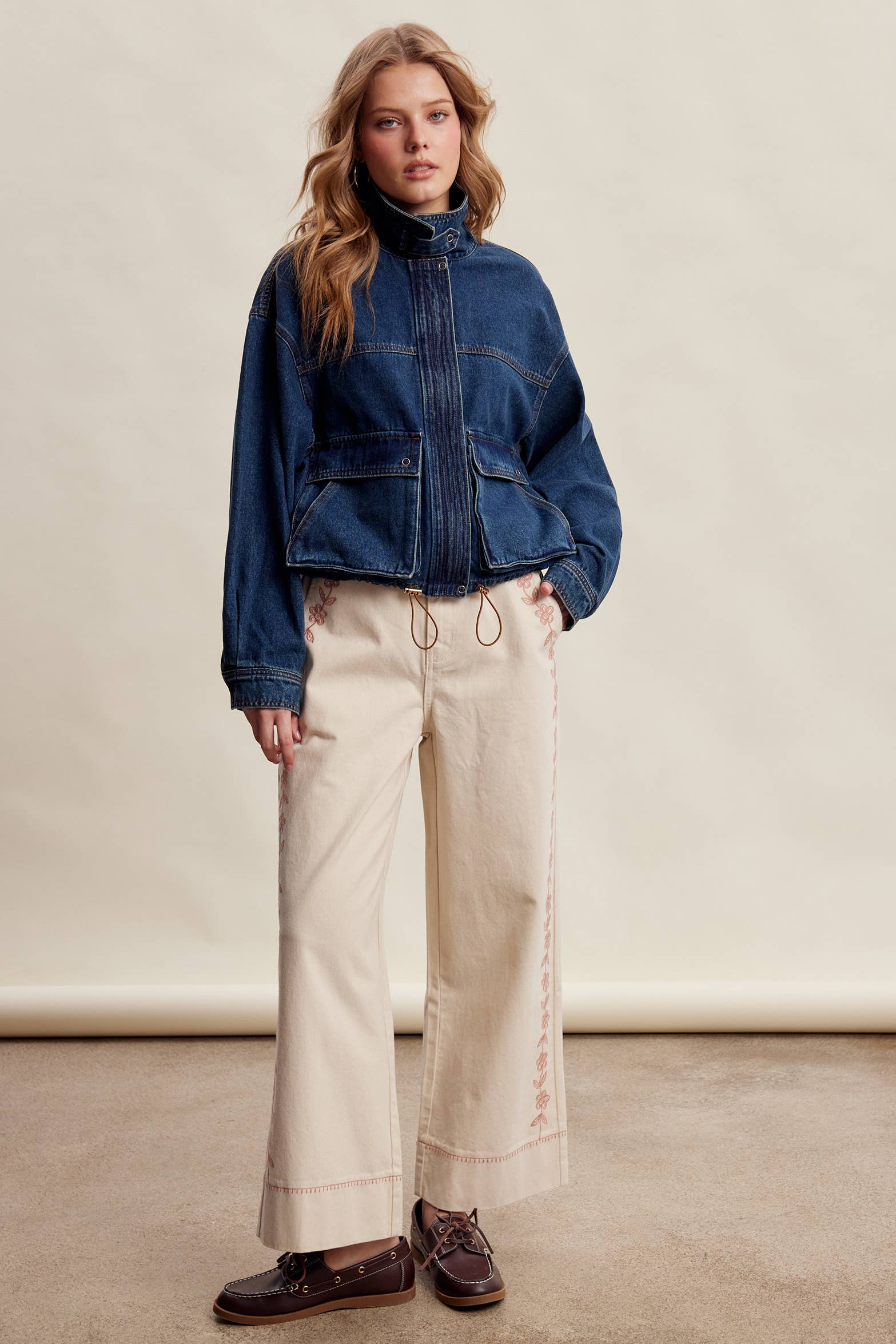 Oversized Utility Denim Jacket LJ0272