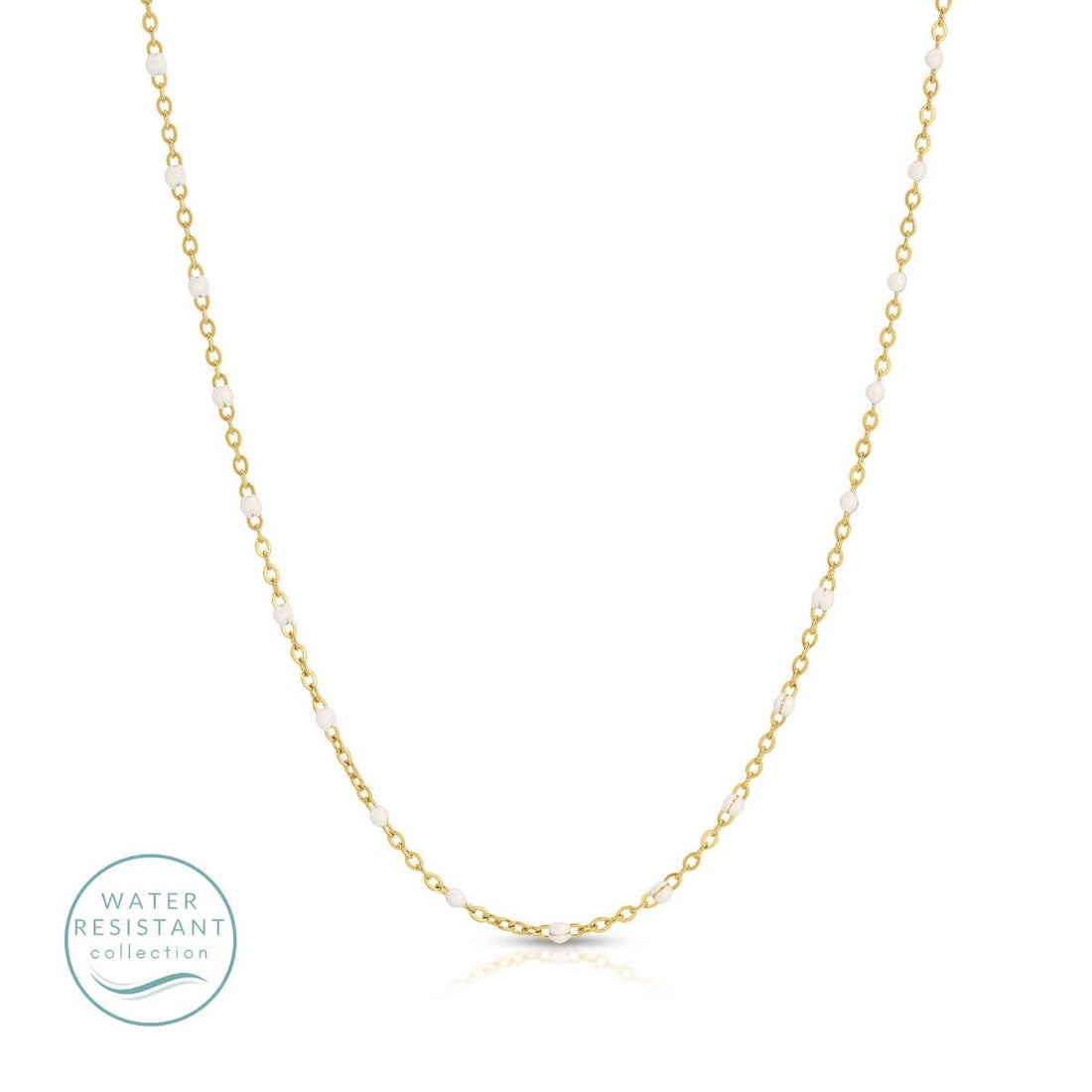 Sweetly Colored Delicate Chain Necklace, Water Resistant