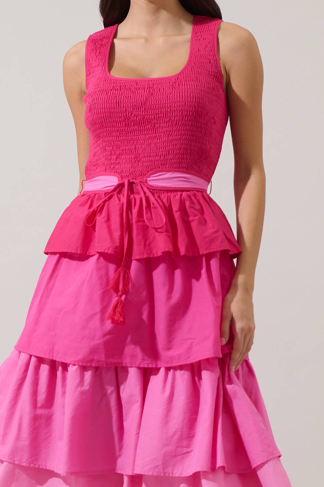 Zoria Smocked Tiered Maxi Dress
