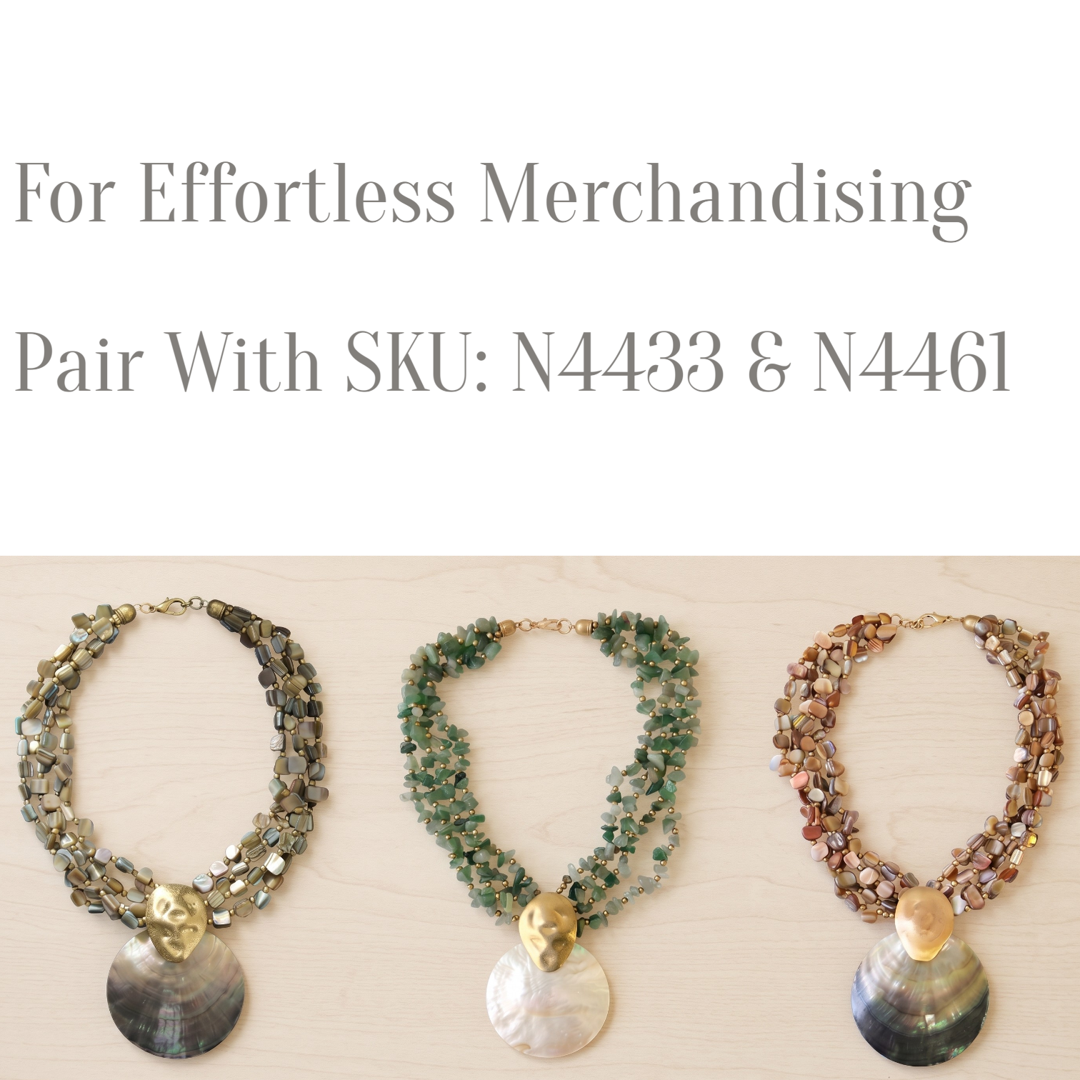 Mother of Pearl Shell Necklace | Handmade Statement Jewelry