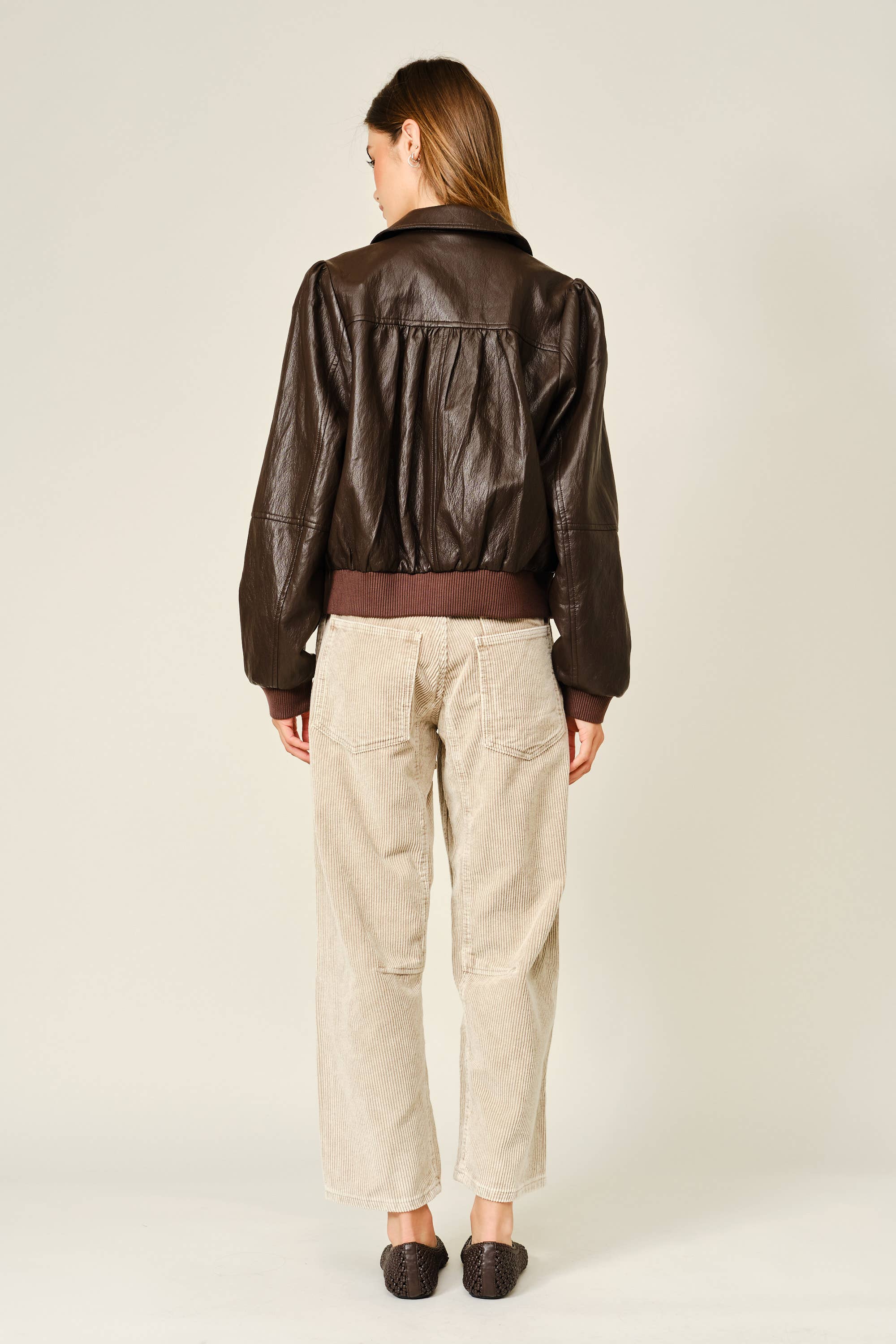 AJP5452 BARREL CORDUROY PANTS WITH EYELET WAIST