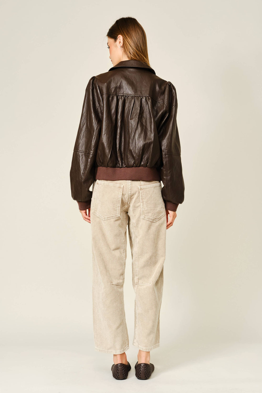 AJP5452 BARREL CORDUROY PANTS WITH EYELET WAIST
