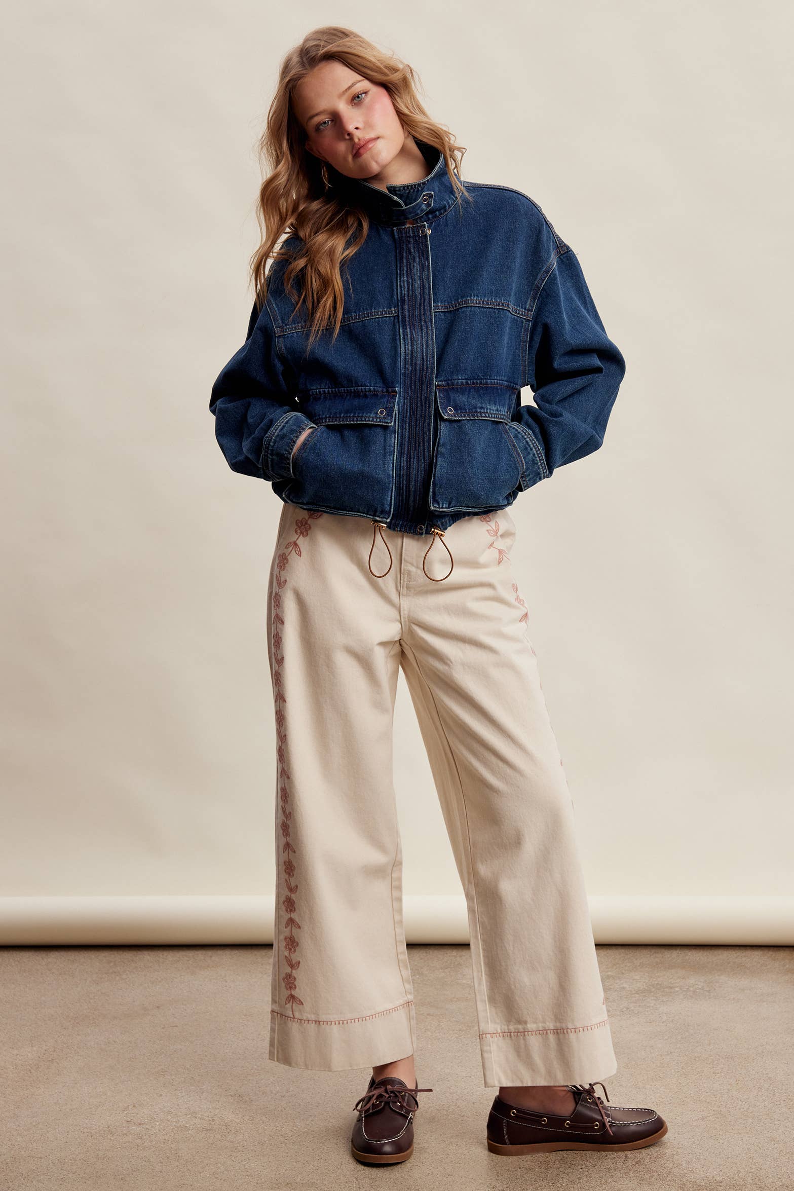 Oversized Utility Denim Jacket LJ0272