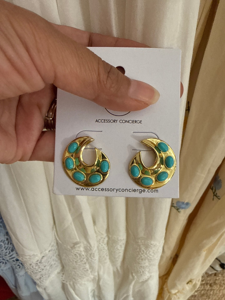 Gold & Turquoise earrings