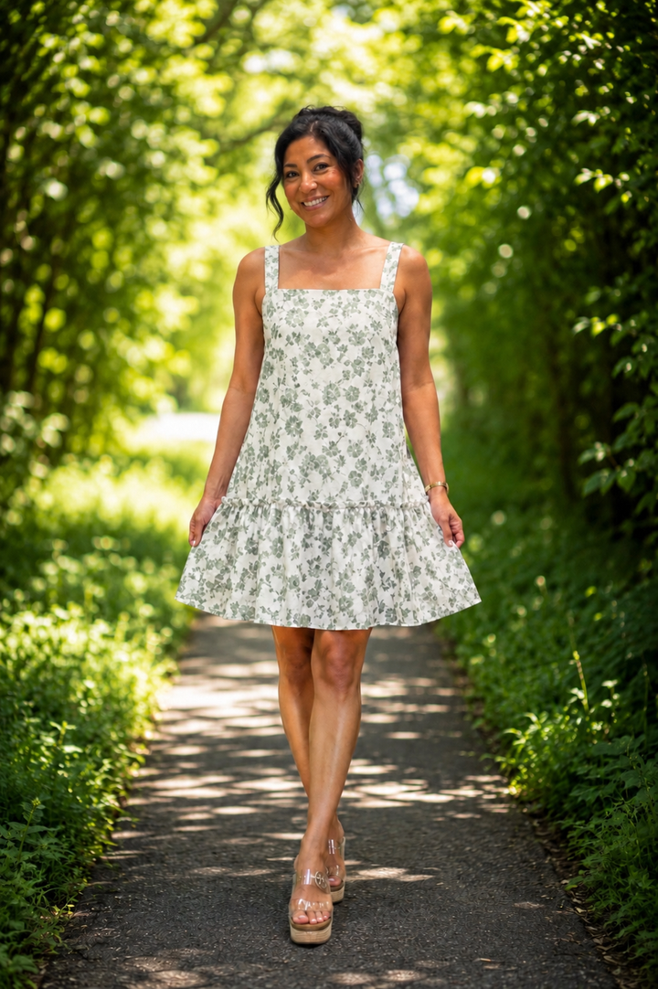 Sage Green Botanical Dress