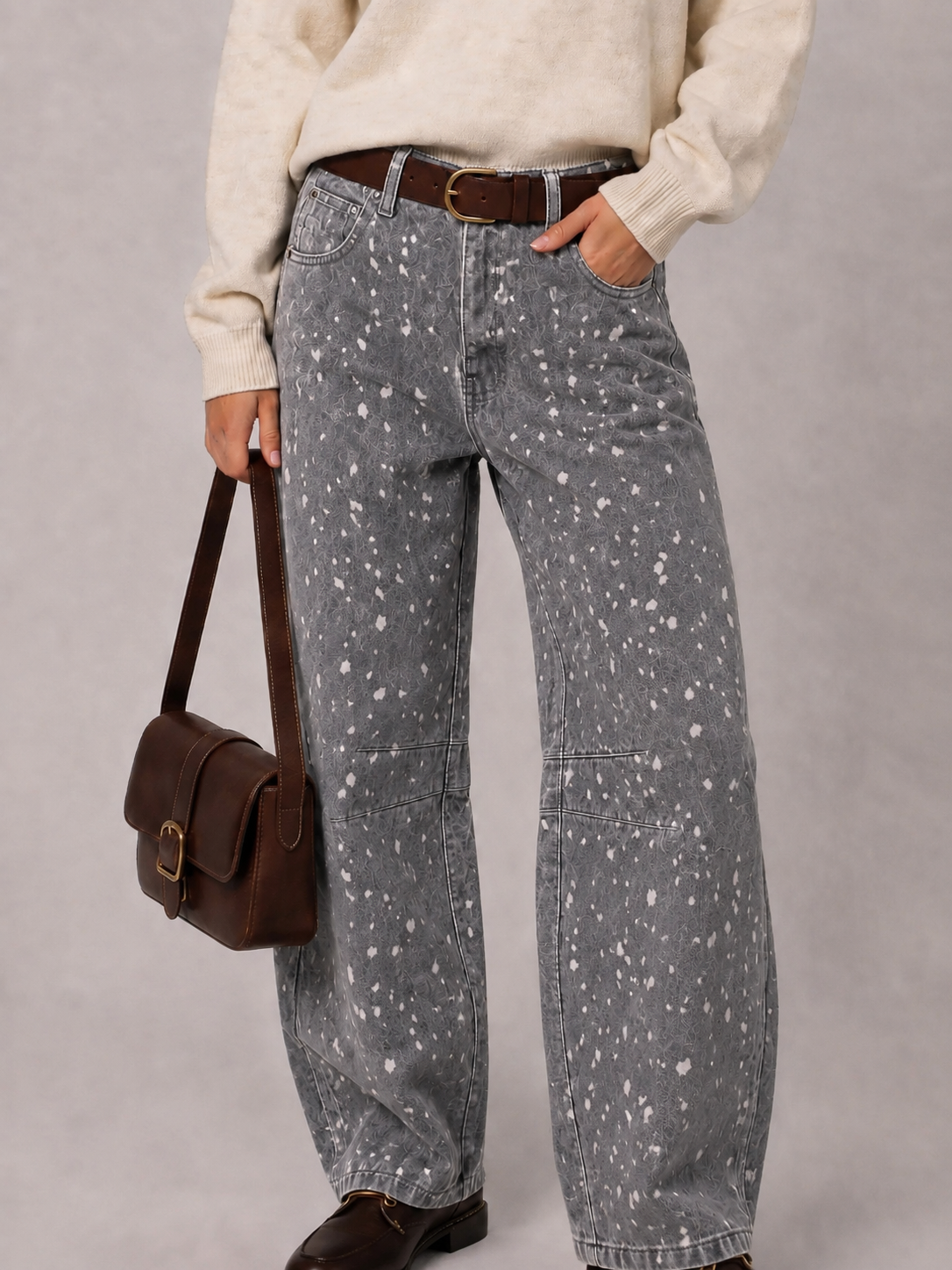 Bambi for You Pants! (NP70891-26-Allover Print Barrel Pants)
