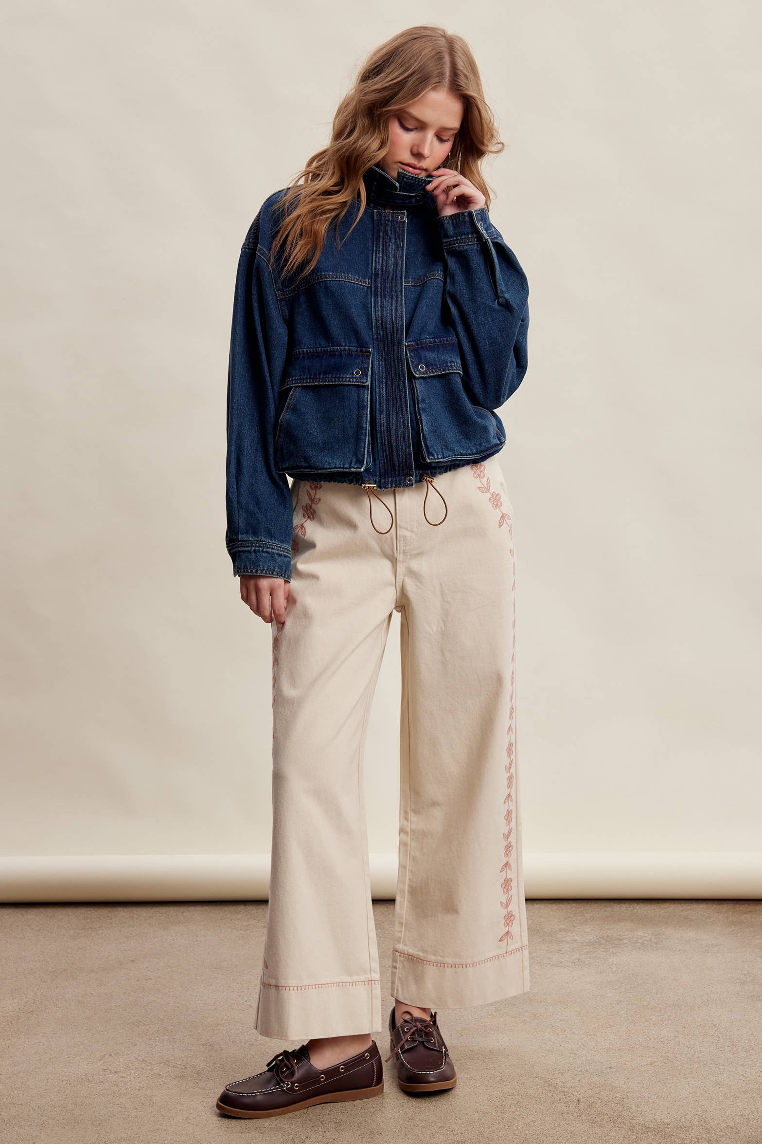 Oversized Utility Denim Jacket LJ0272