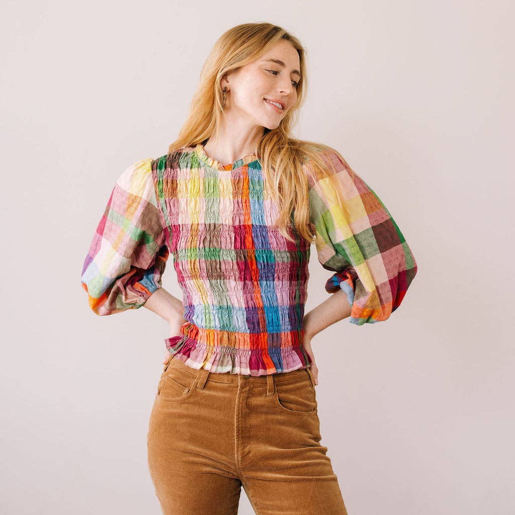 Harbor Plaid Hali Top