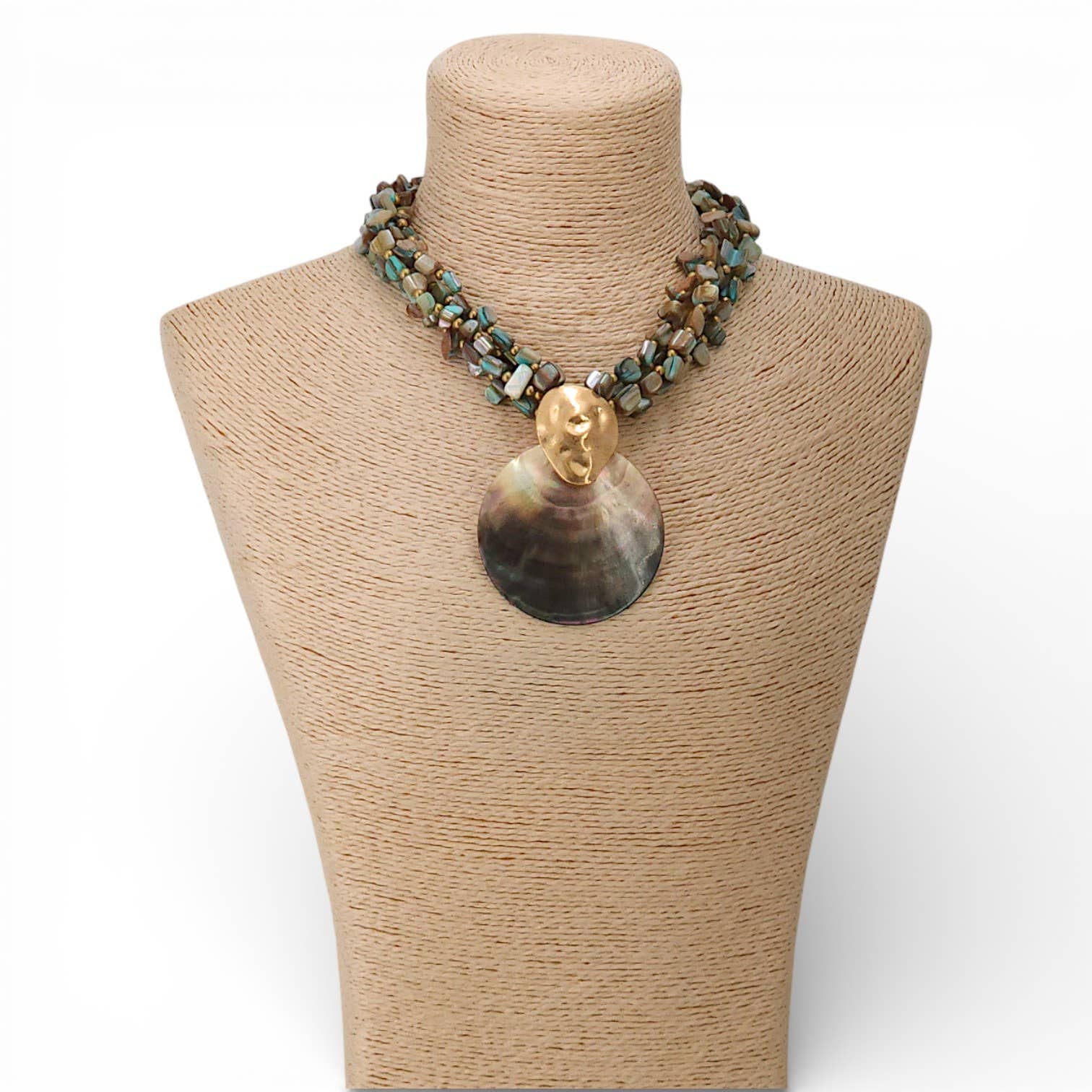 Mother of Pearl Shell Necklace | Handmade Statement Jewelry