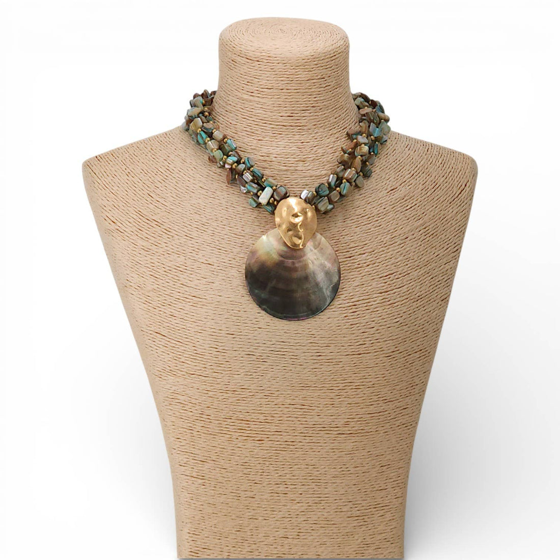 Mother of Pearl Shell Necklace | Handmade Statement Jewelry