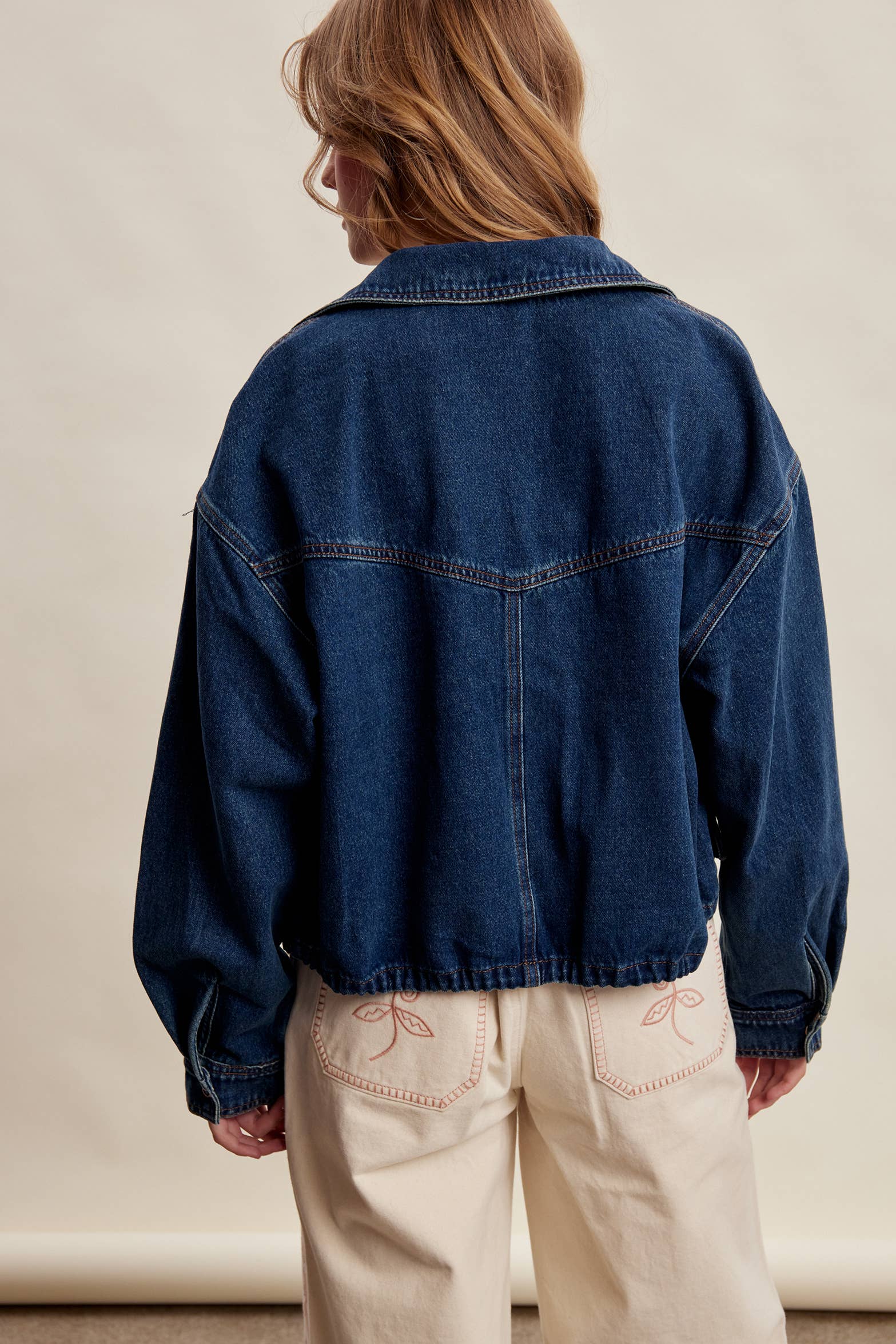 Oversized Utility Denim Jacket LJ0272