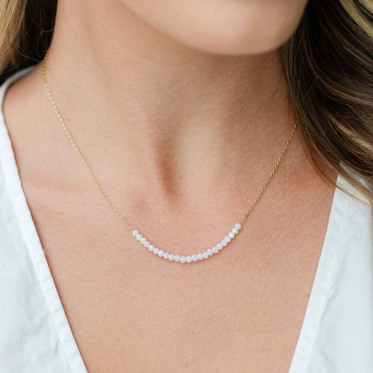 Delicate Crystal Accented Necklace
