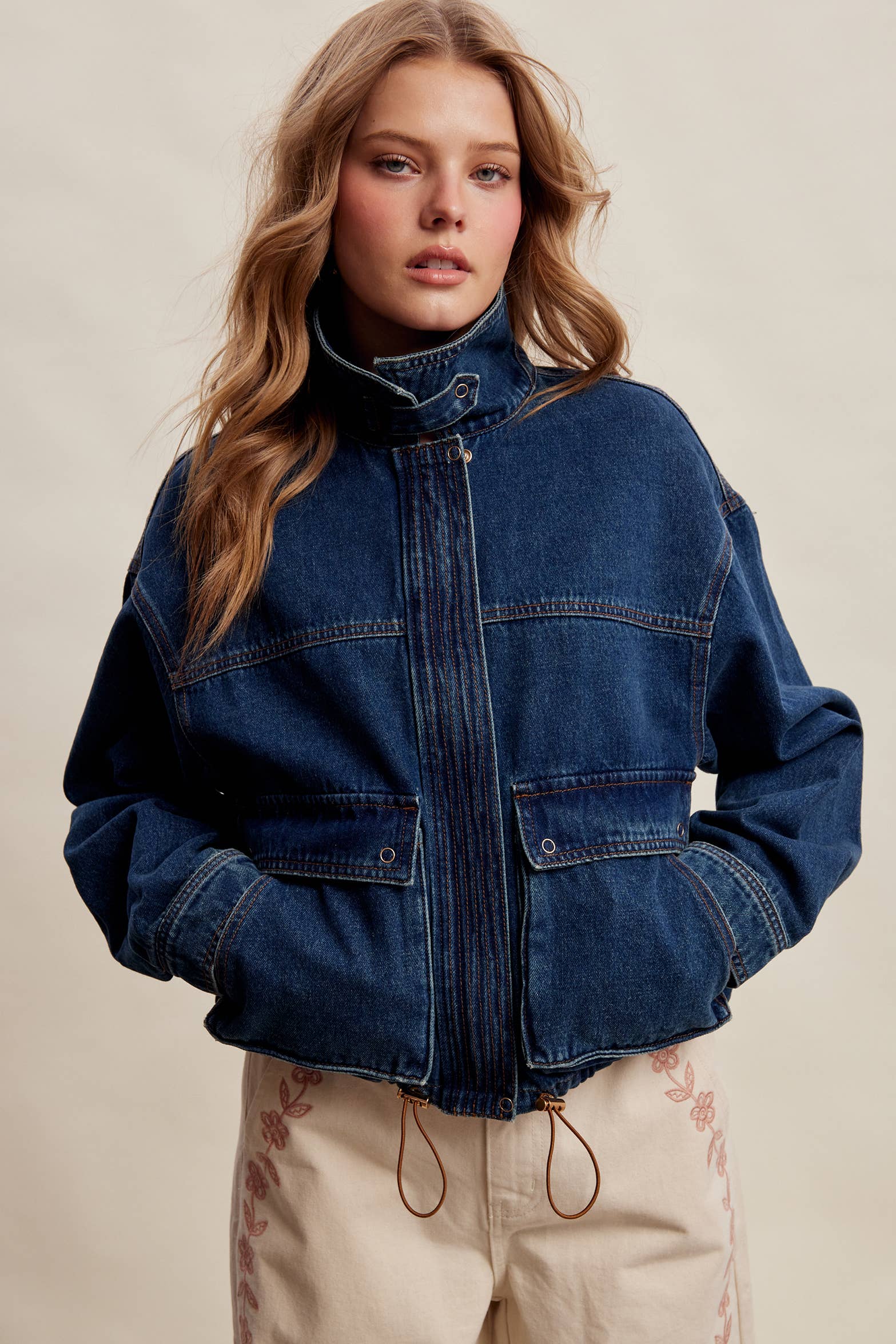 Oversized Utility Denim Jacket LJ0272