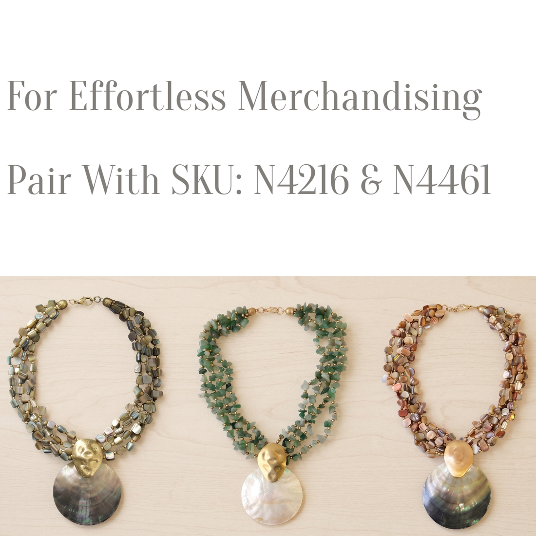 Mother of Pearl Shell Necklace | Handmade Statement Jewelry