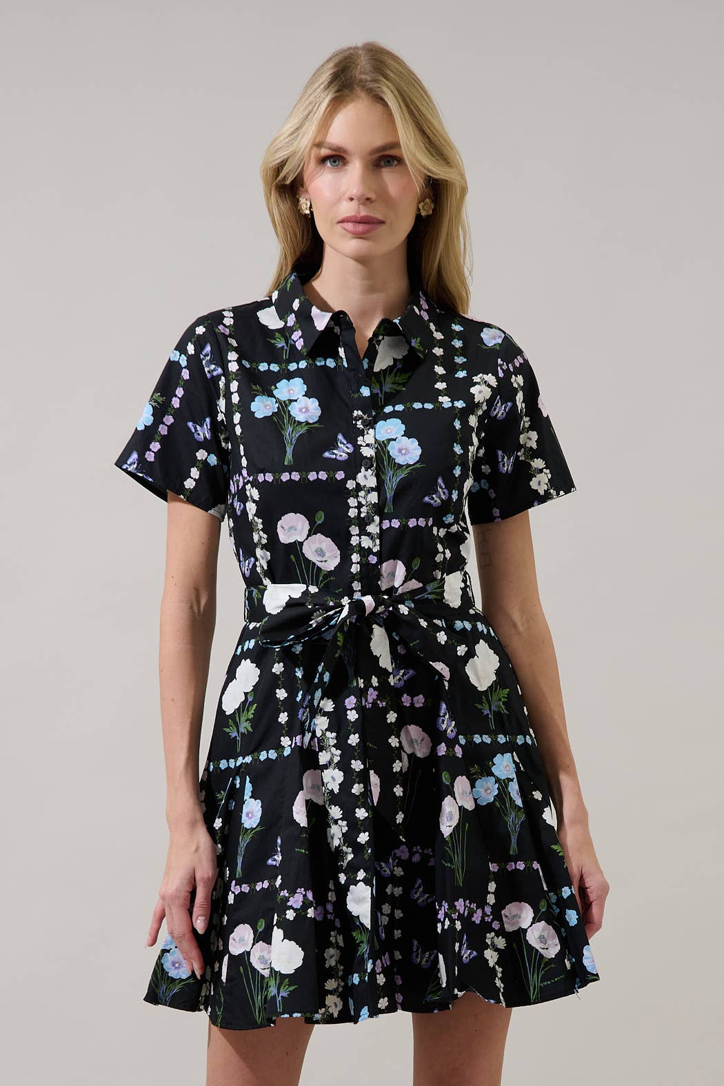 Trevis Floral Chellie Shift Mini Dress