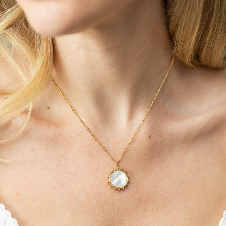 Sale - Water Resistant Pendant with Shell Center