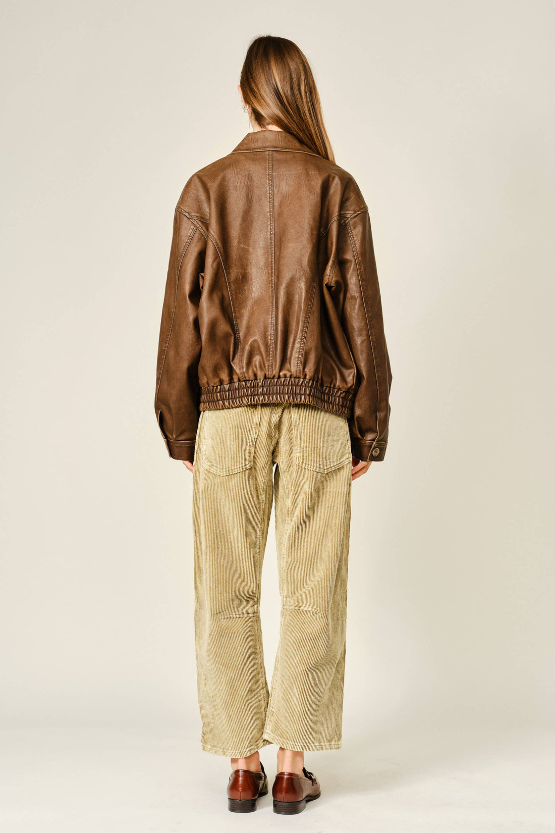 AJP5452 BARREL CORDUROY PANTS WITH EYELET WAIST