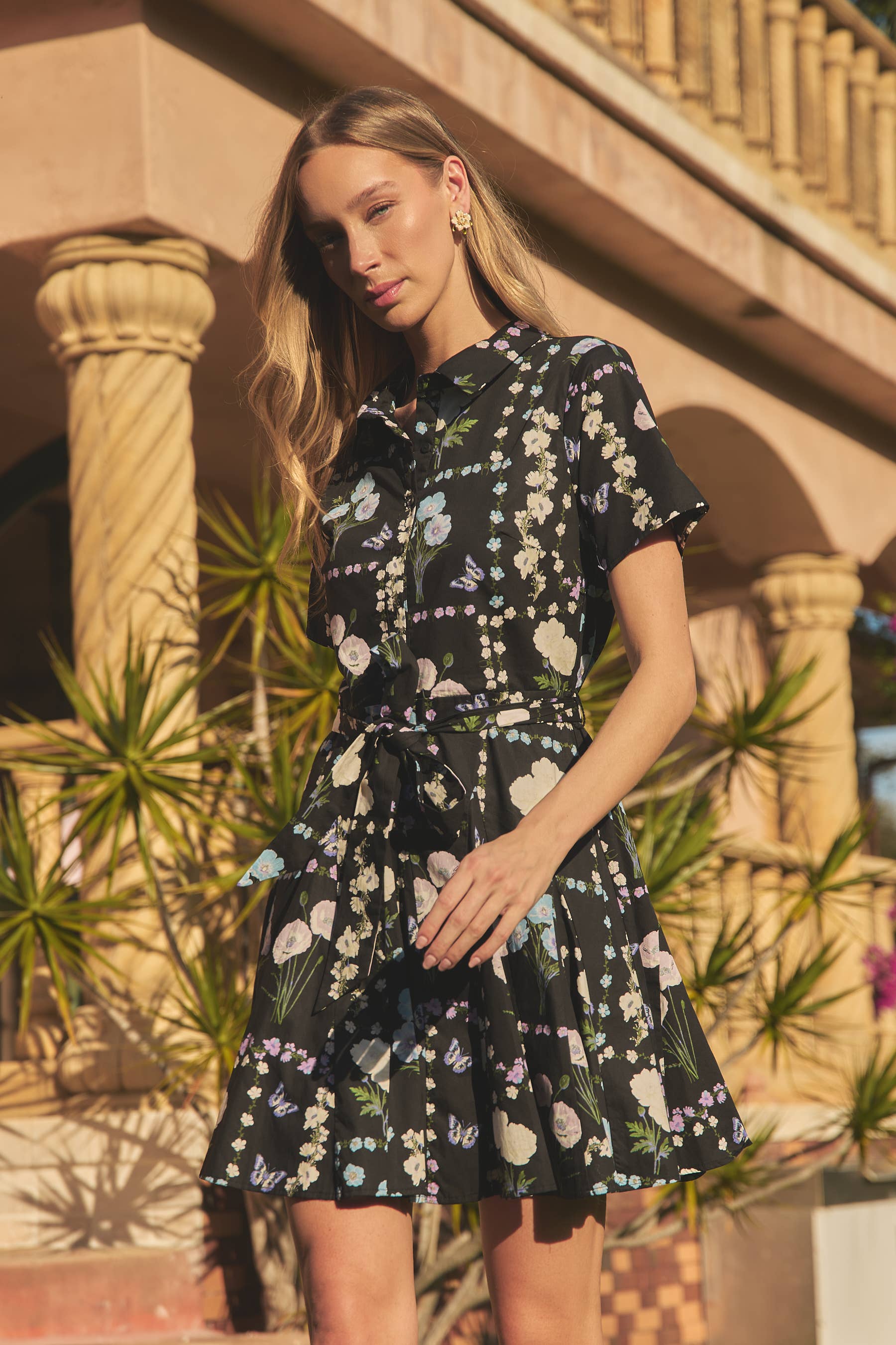 Trevis Floral Chellie Shift Mini Dress